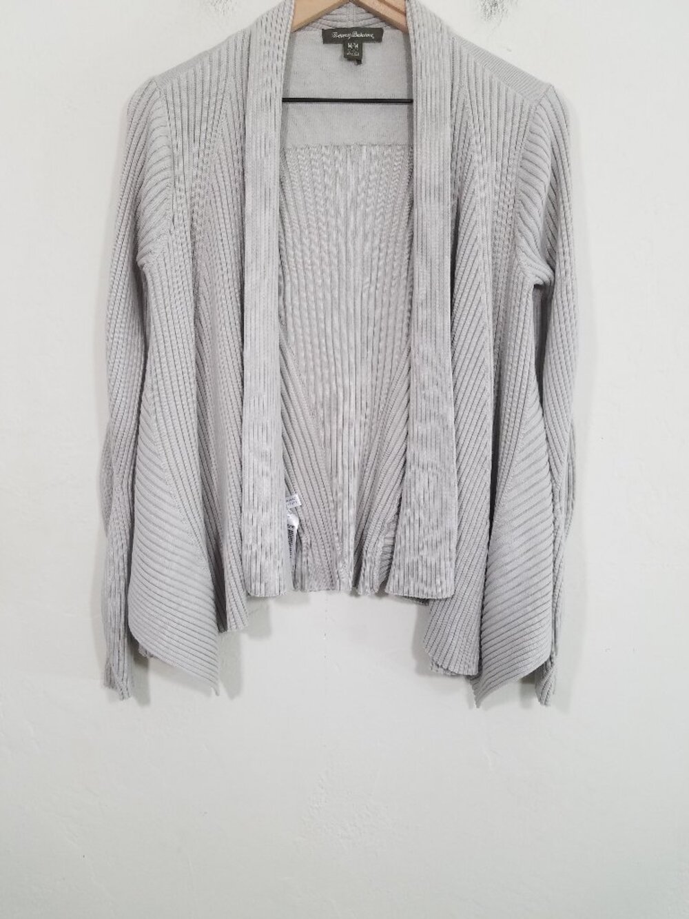 Tommy Bahama Cotton Blend Open Front Cardigan Stretchy Long Sleeve Size M